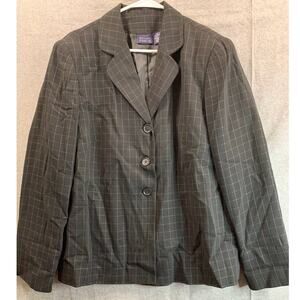 Hillard & Hanson Suits Womens Size 16 Black Formal Top Blazer